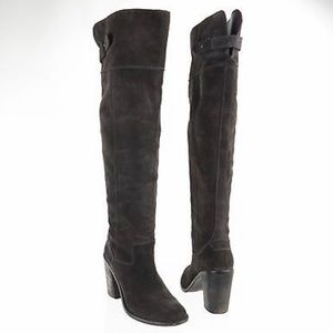 Dolce Vita Okana Brown Suede Over the Knee Boots Size 8